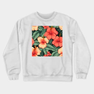 Hibiscus Flowers Pattern 4 Crewneck Sweatshirt